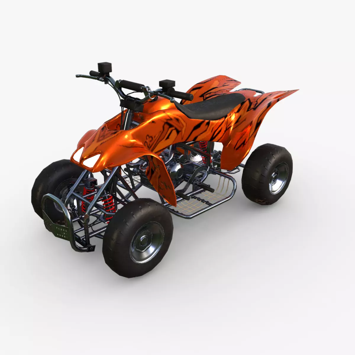 Quad Bike  Low-poly 3D model_0