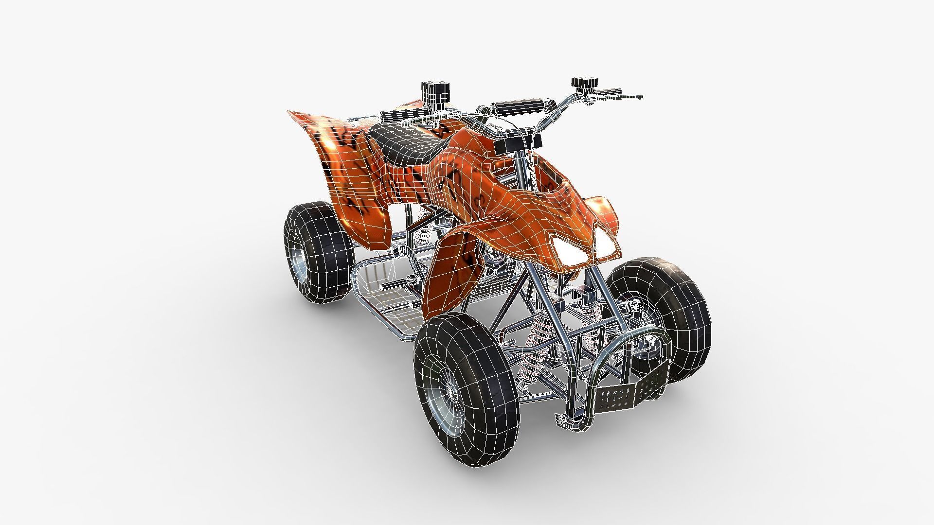Quad Bike  Low-poly 3D model_15