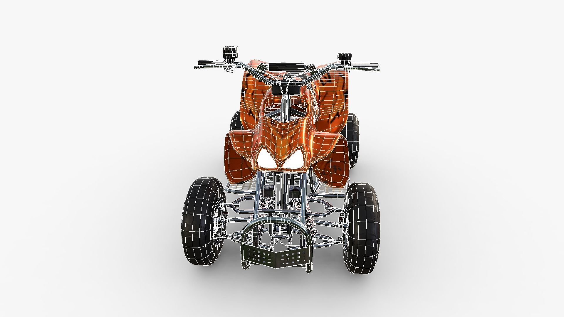 Quad Bike  Low-poly 3D model_14
