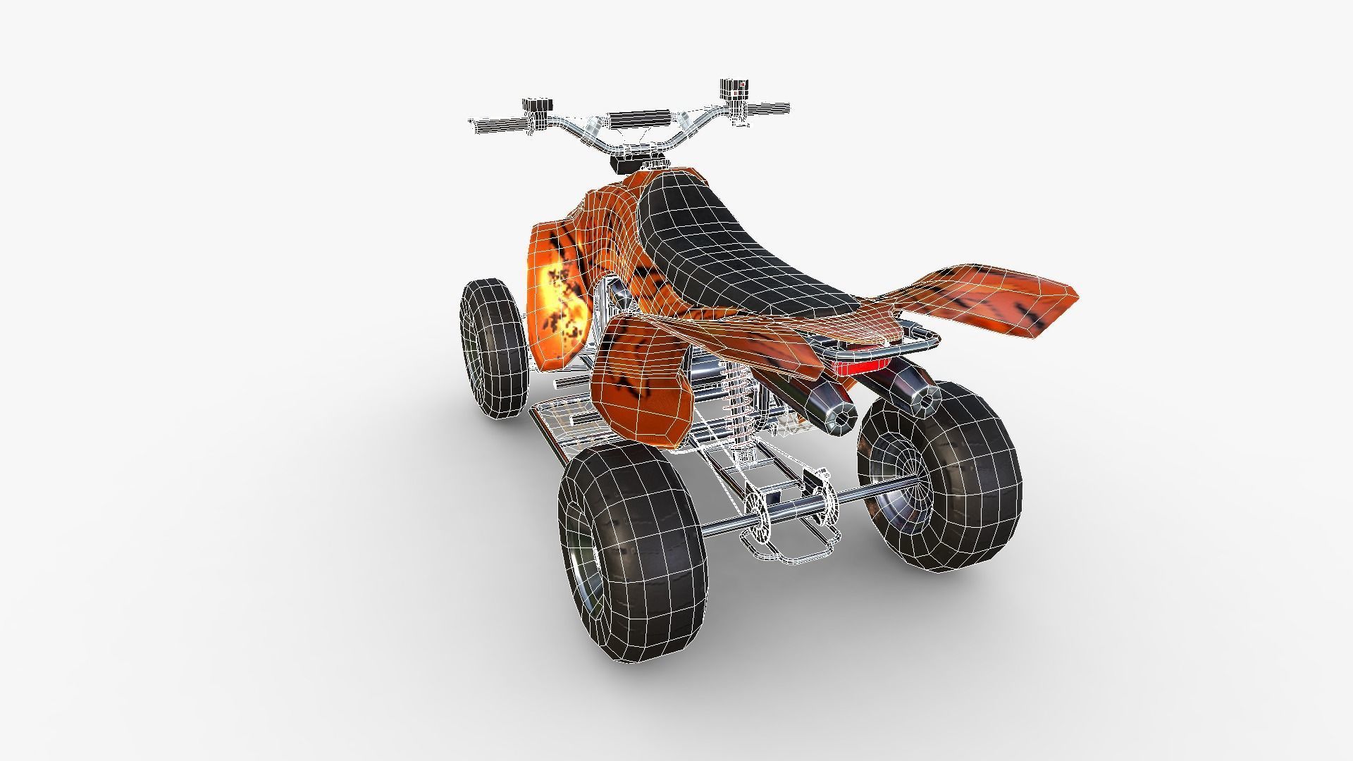 Quad Bike  Low-poly 3D model_20