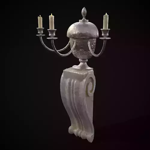 Decorative Wall Candelabra Low-poly 3D model