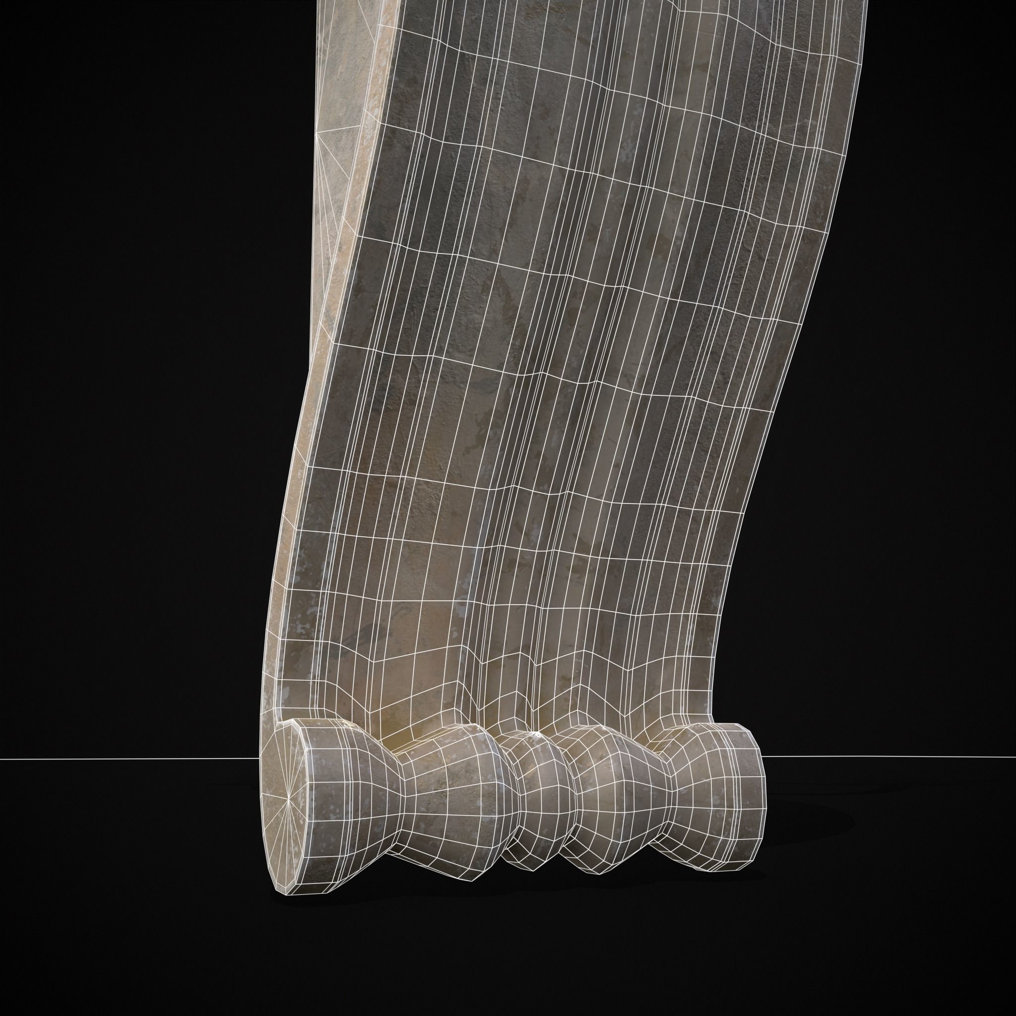 Decorative Wall Candelabra Low-poly 3D model_18