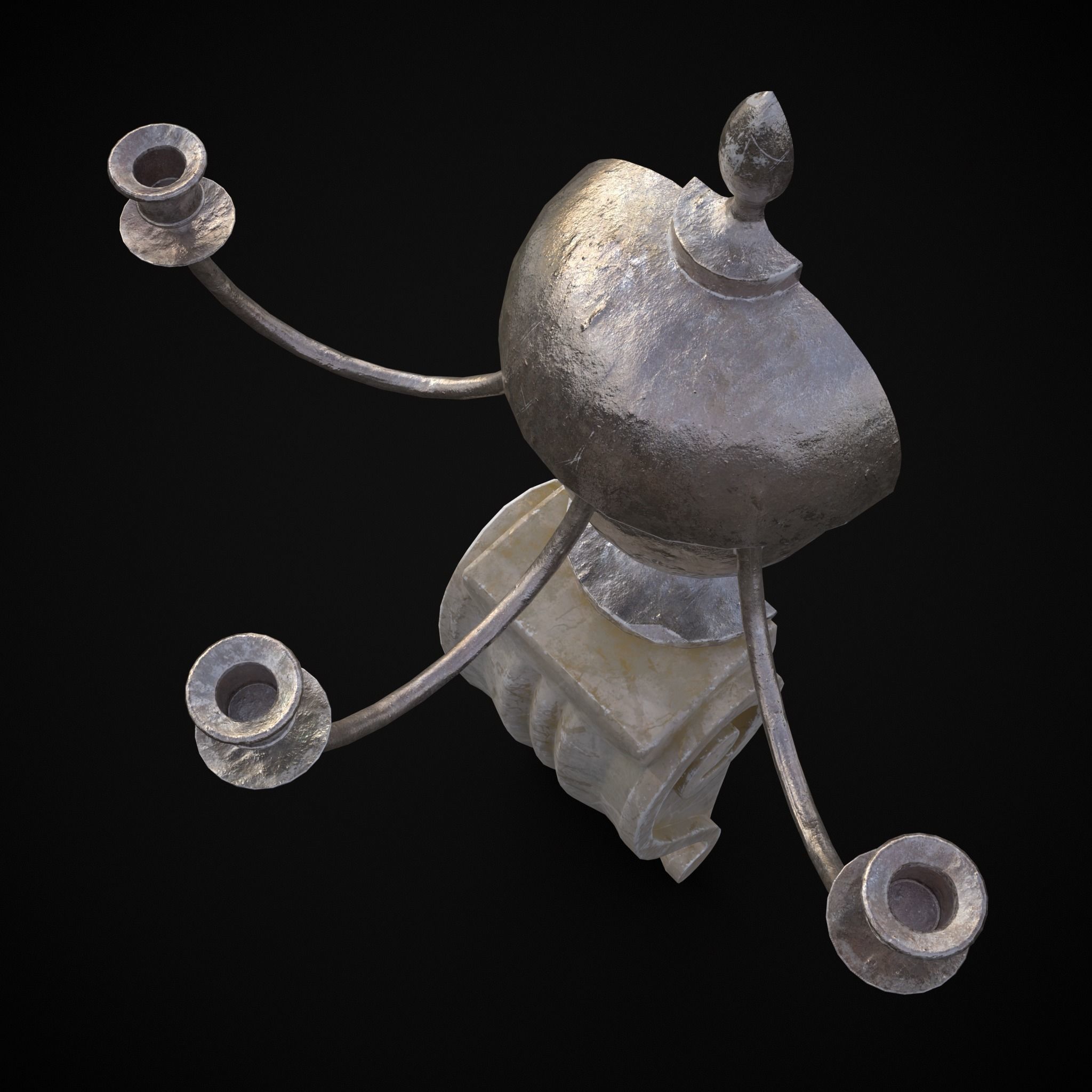 Decorative Wall Candelabra Low-poly 3D model_13