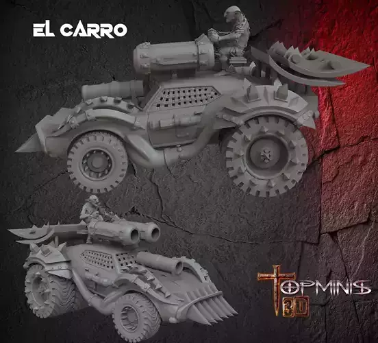 CAR WITH GOOBLINS 3D print model