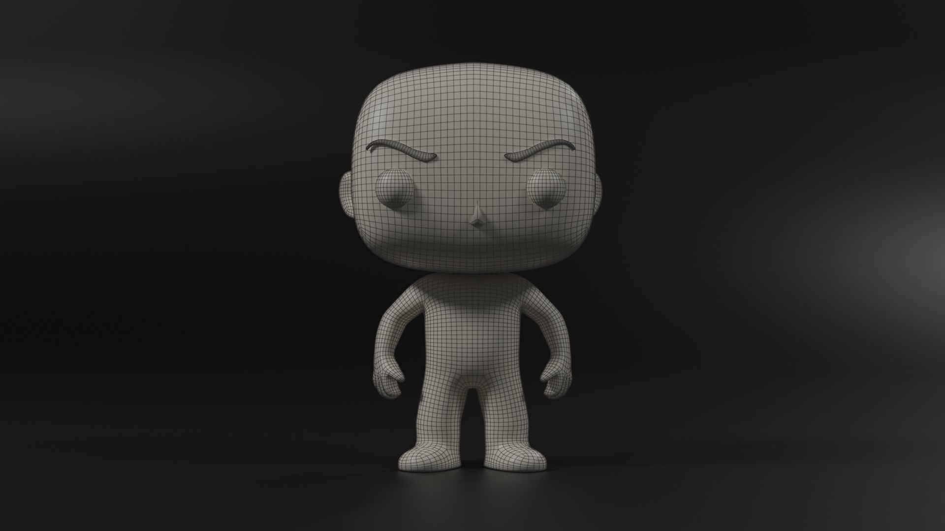 Funko Vinyl Figure Base Low-poly 3D model_5