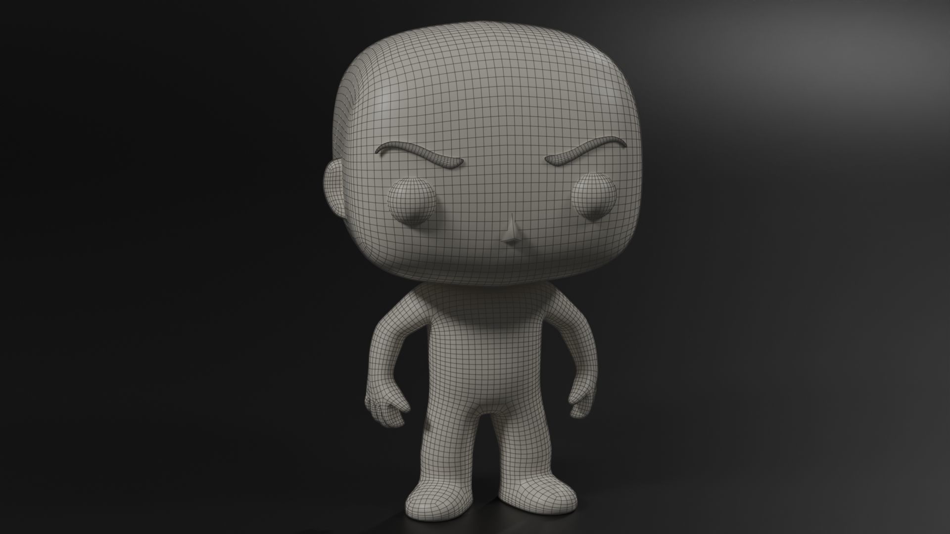 Funko Vinyl Figure Base Low-poly 3D model_6