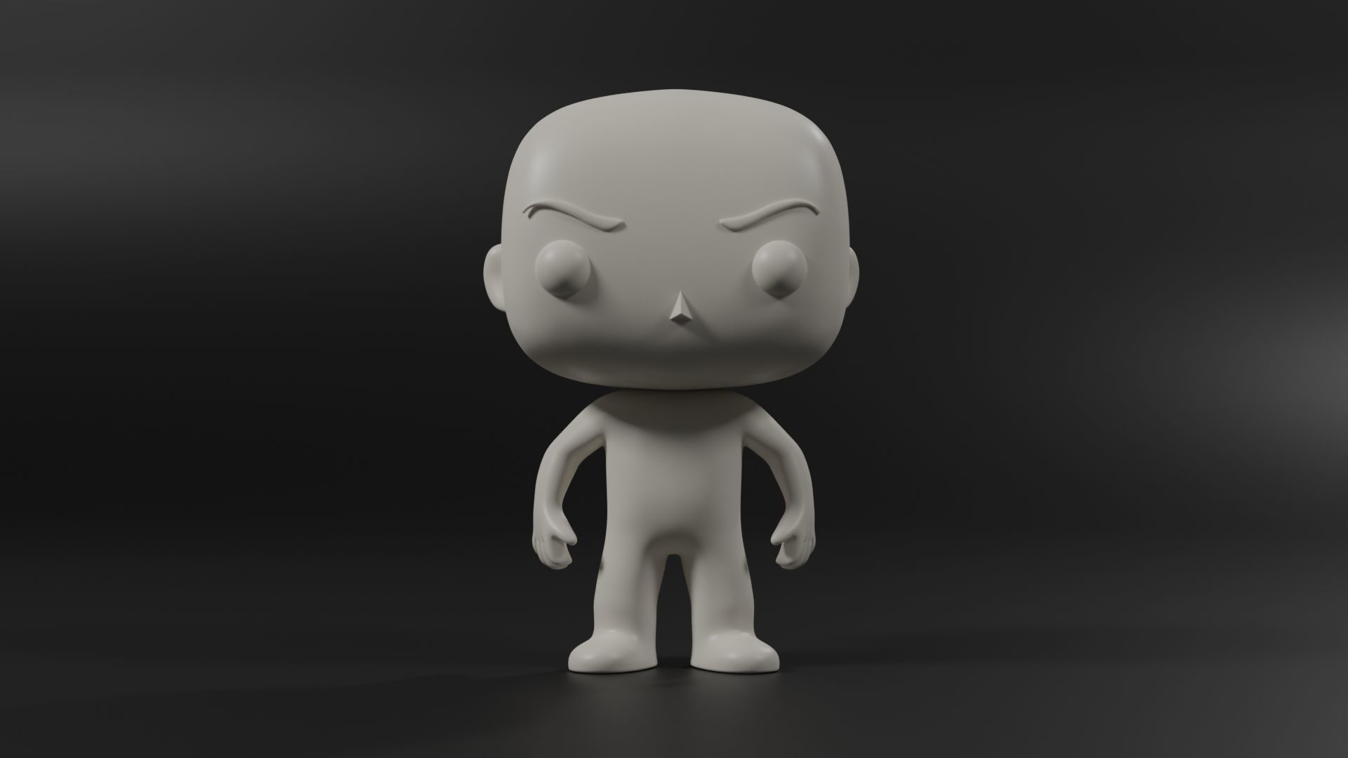 Funko Vinyl Figure Base Low-poly 3D model_4