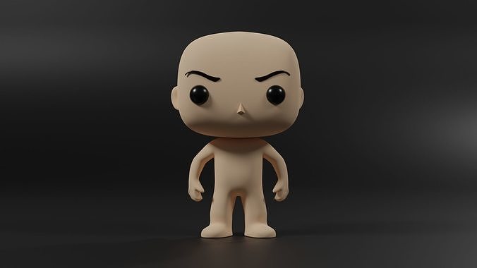 Funko Vinyl Figure Base Low-poly 3D model