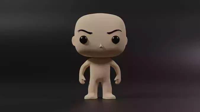 Funko Vinyl Figure Base Low-poly 3D model