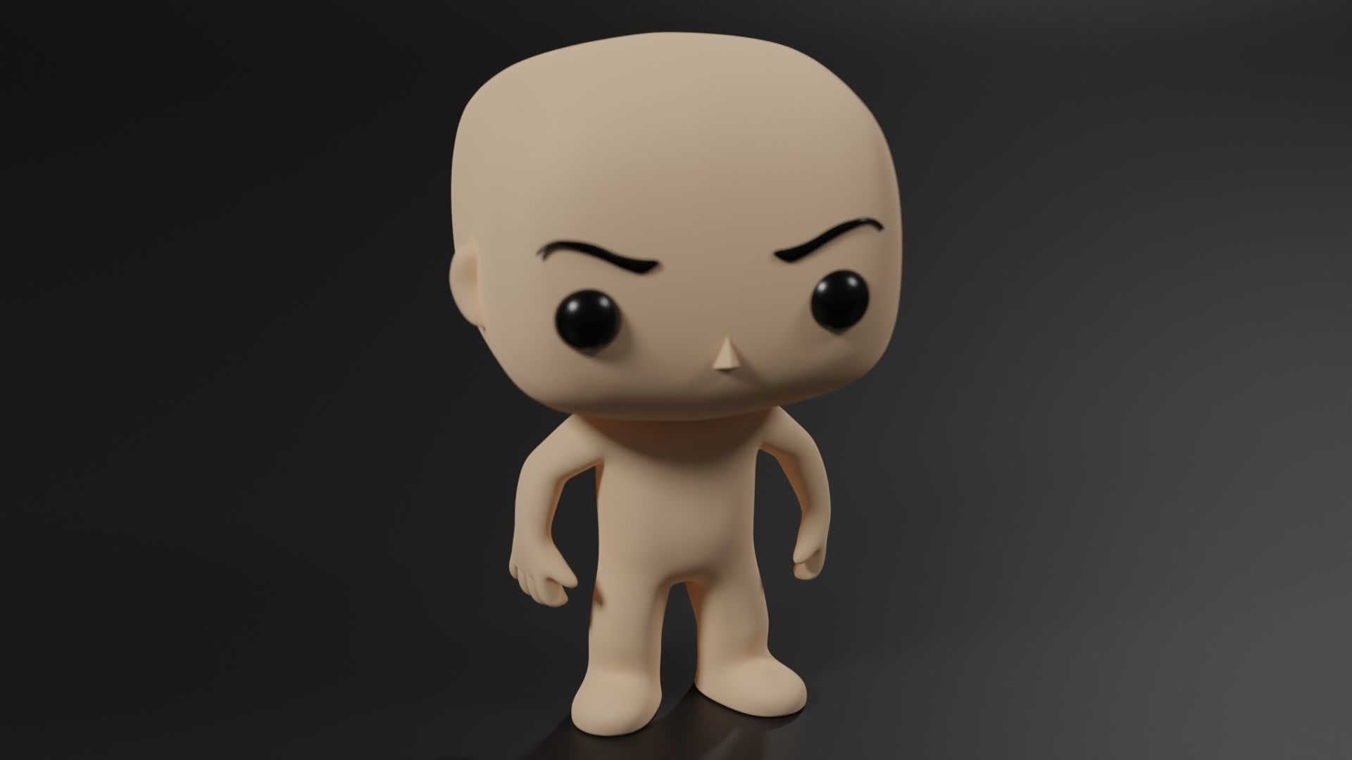 Funko Vinyl Figure Base Low-poly 3D model_3