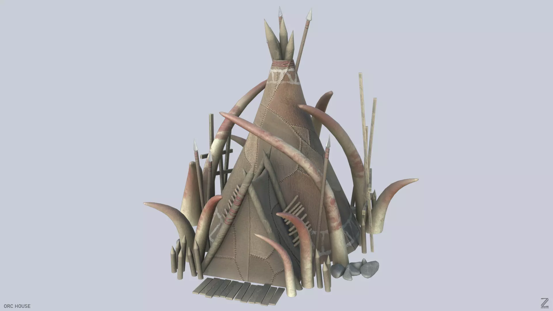 Orc house Low-poly 3D model