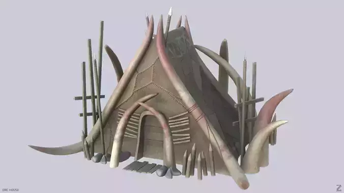 Orc house Low-poly 3D model