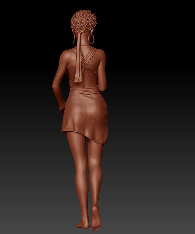 African couple in love 3D print model_5