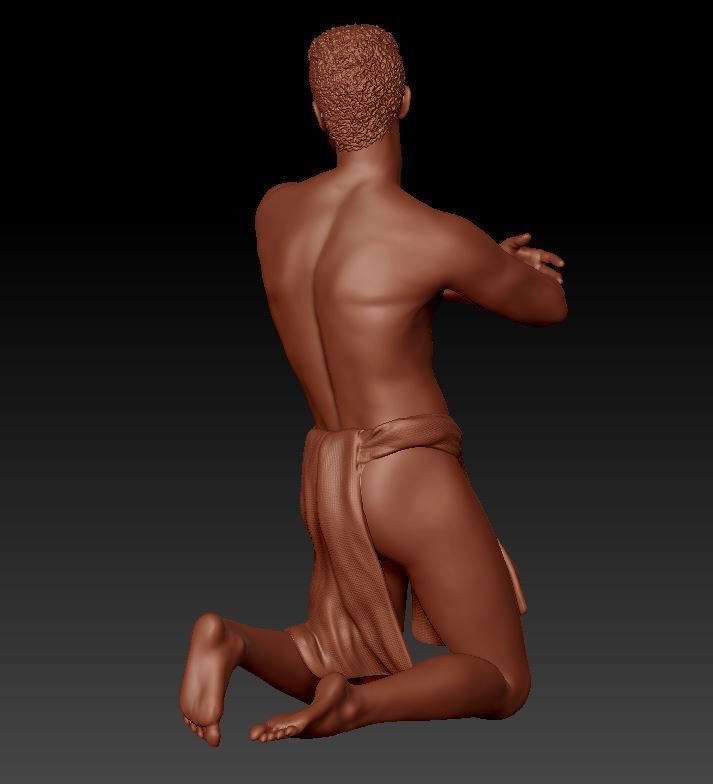 African couple in love 3D print model_10