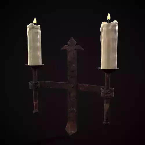 Rusting Double Wall Candle Holder Low-poly 3D model