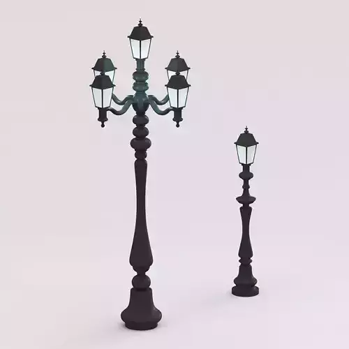Street Lamp Models 001-002 3D model