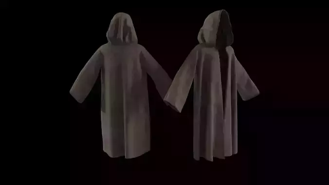 old dirty damaged simple coat  Low-poly 3D model