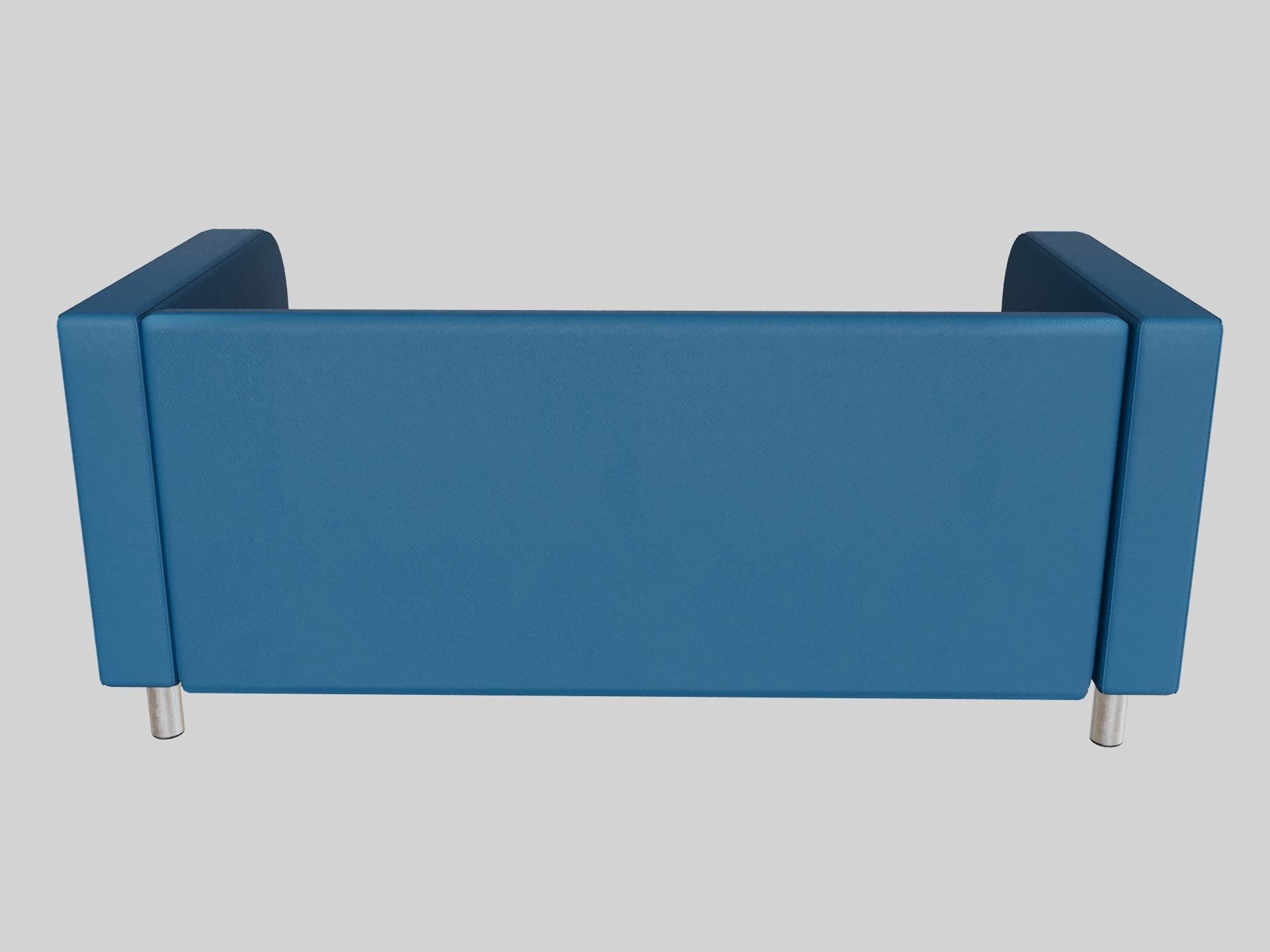 Blue Fabric Sofa 3D model_5