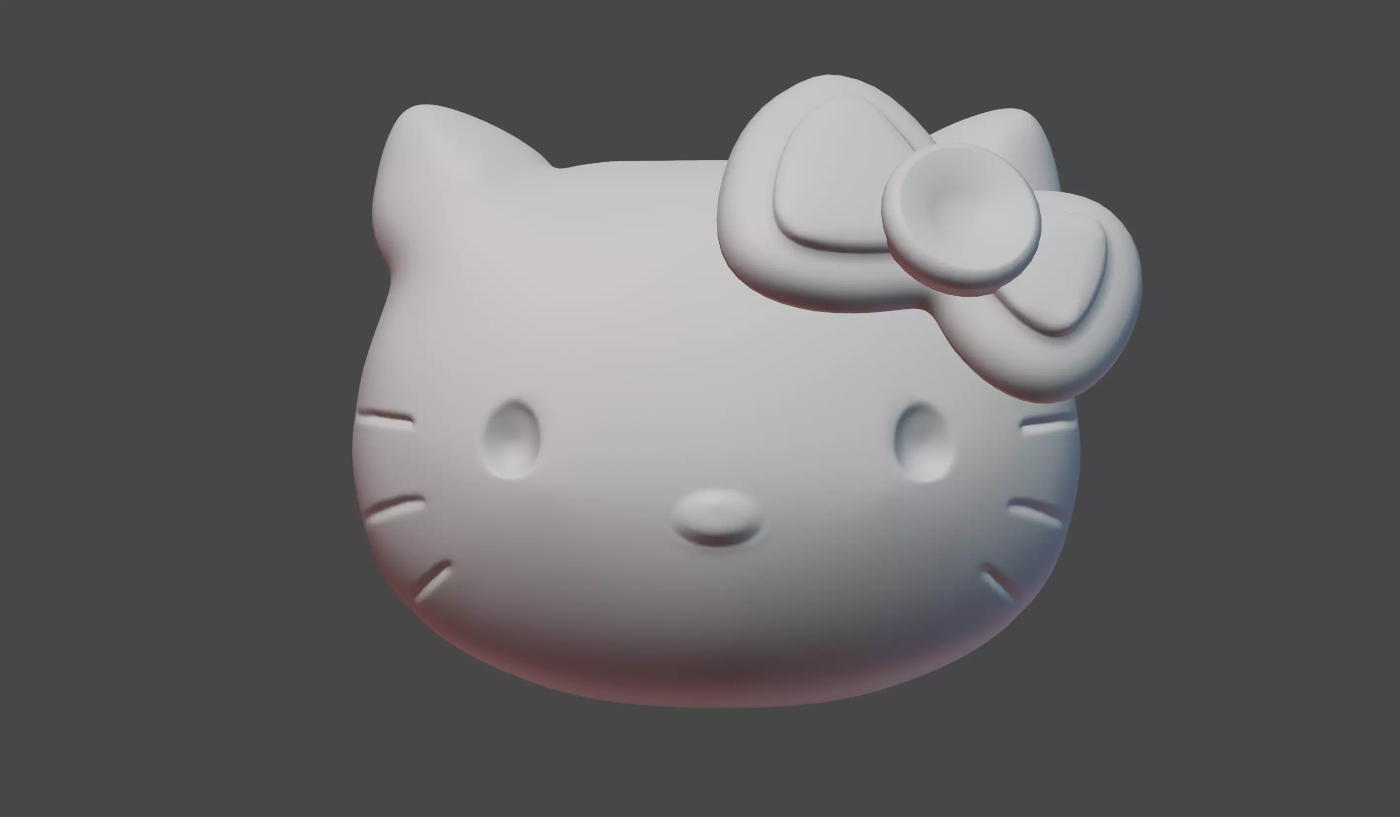 Hello Kitty Head base High Poly 3D model_0