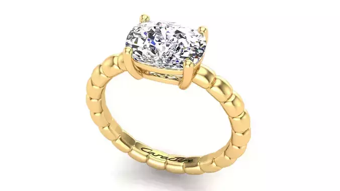 Engagement Ring With Unique Style Of Shank