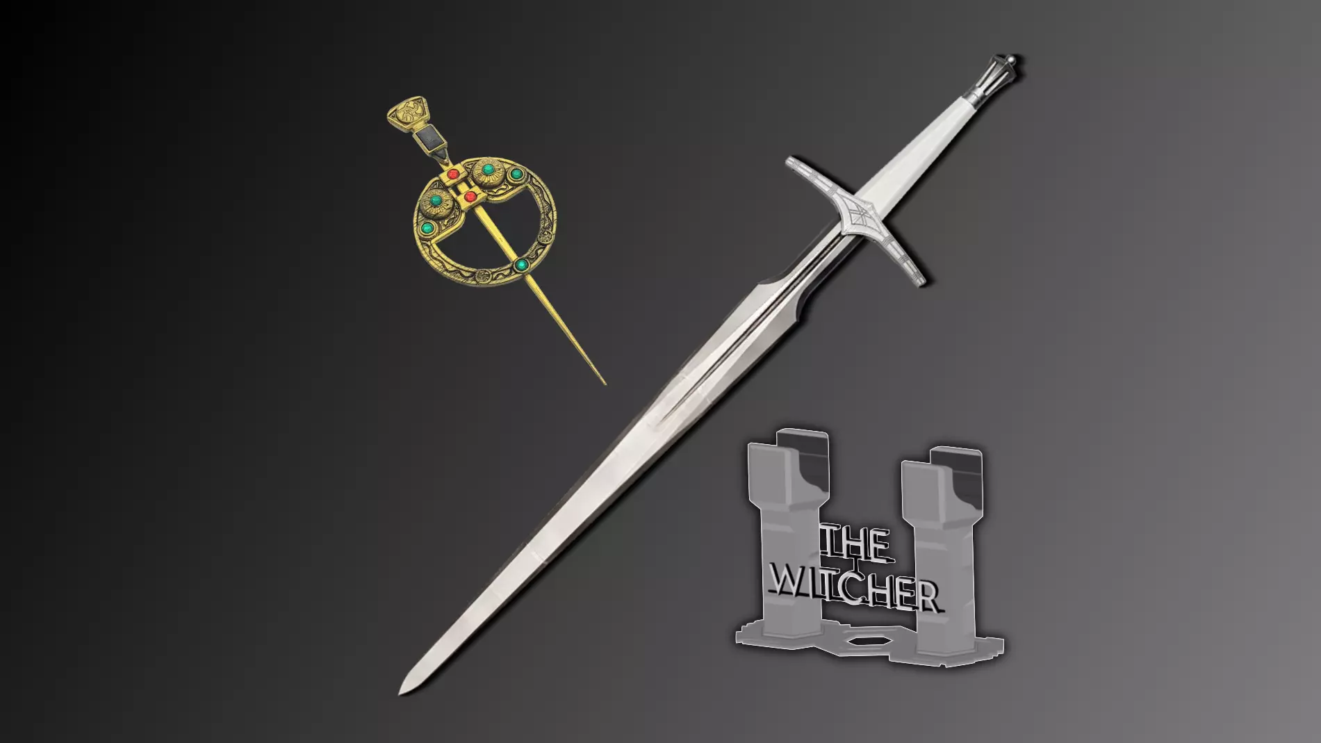 THE WITCHER SILVER SWORD COSPLAY PROP BY CC3D 3D print model