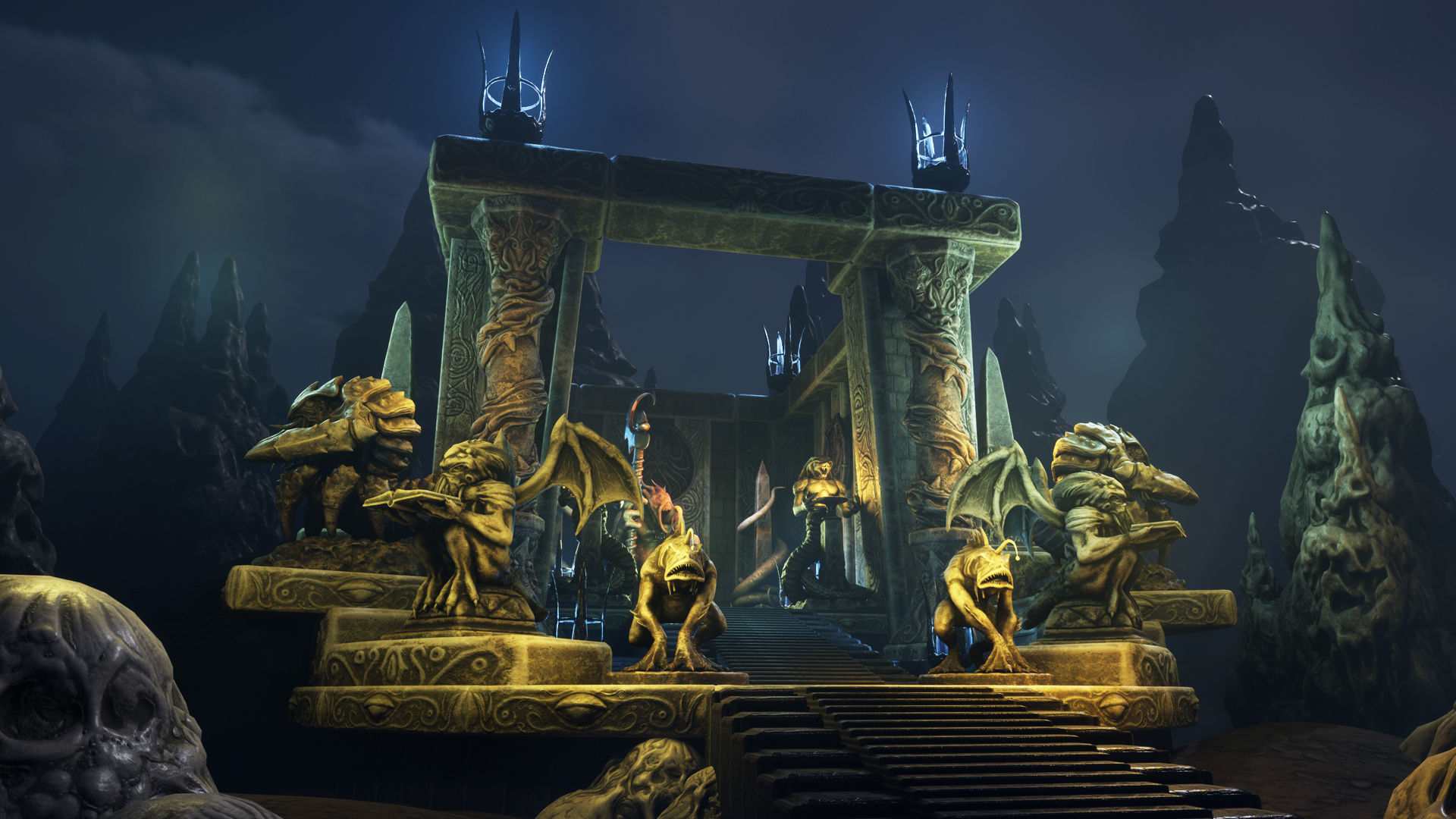 Abyss temple Low-poly 3D model_1