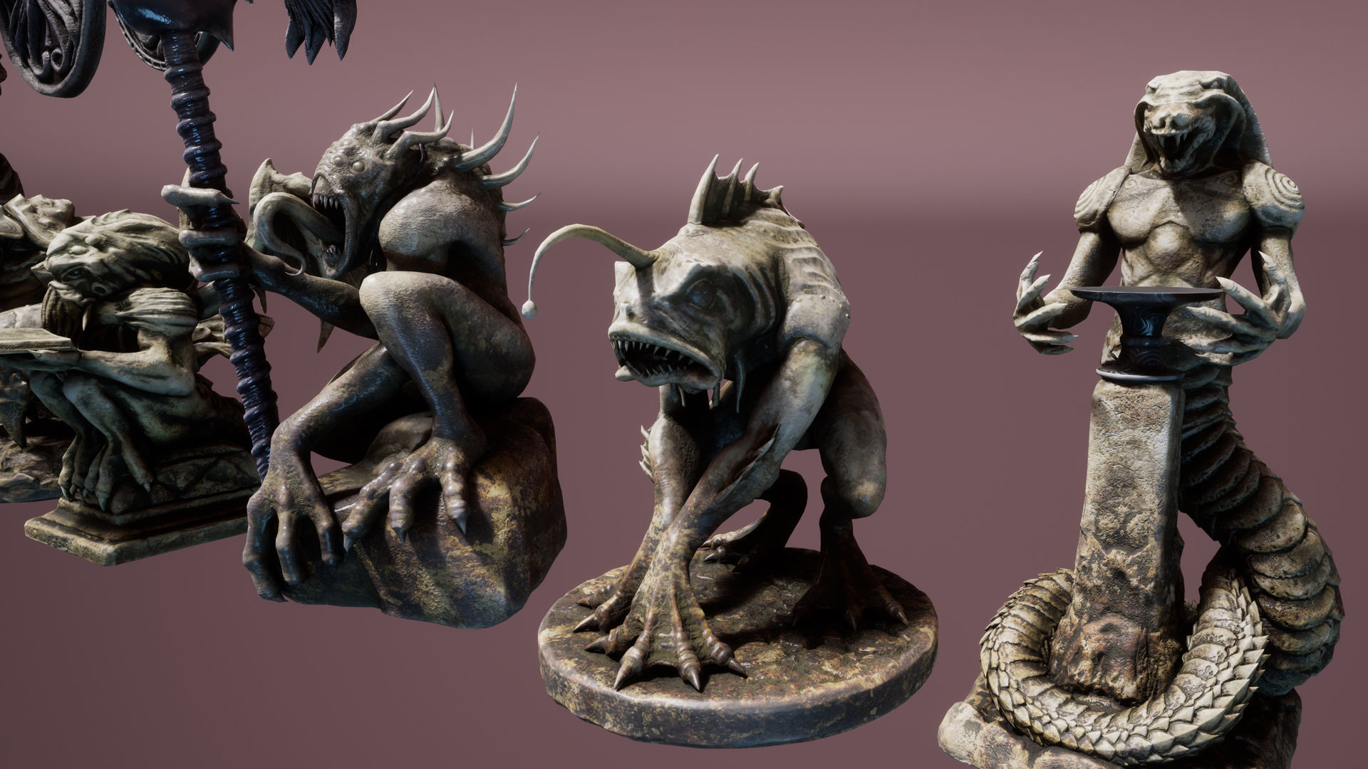 Abyss temple Low-poly 3D model_6