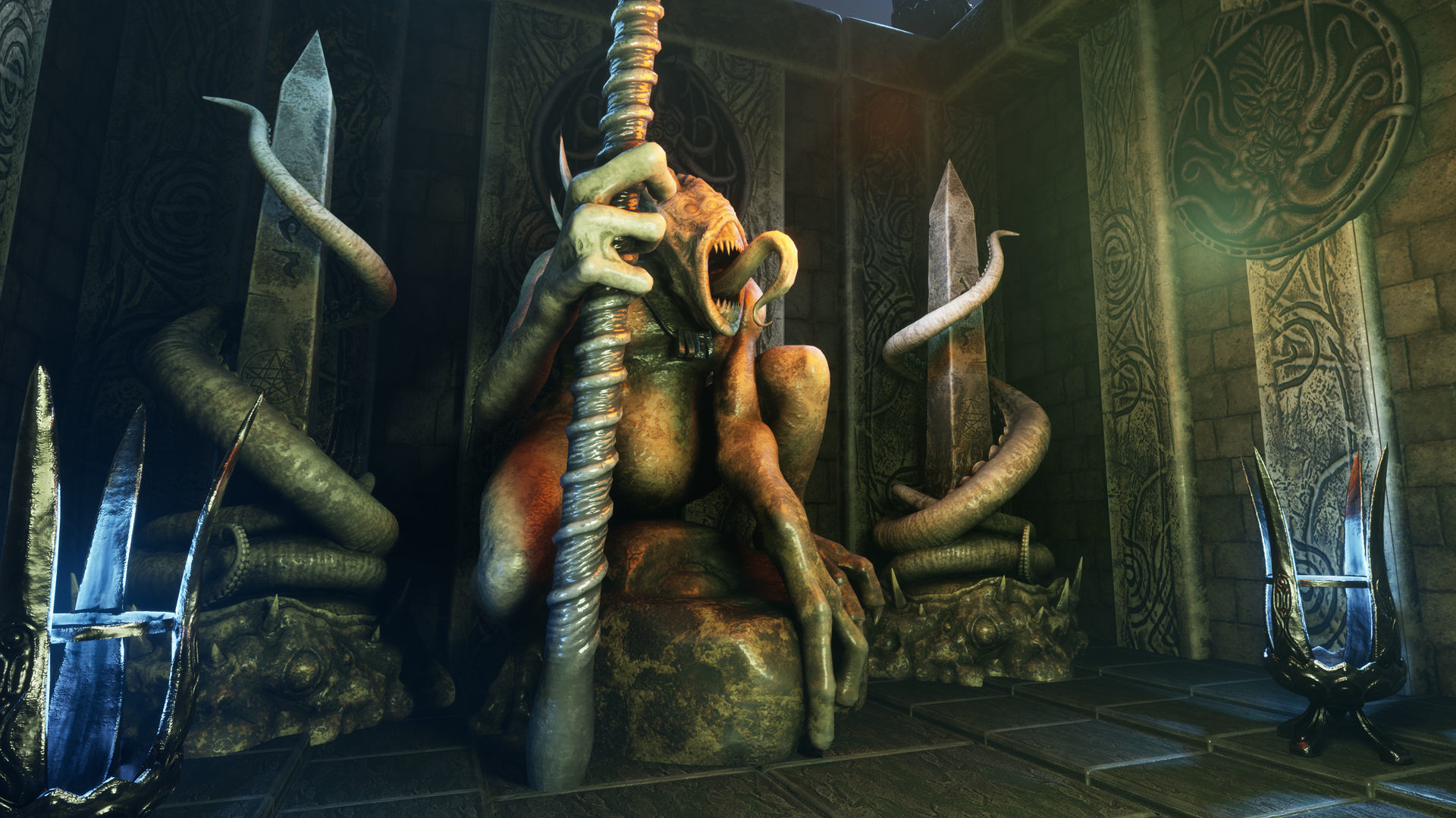 Abyss temple Low-poly 3D model_4