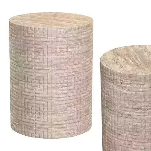  Travertine side table