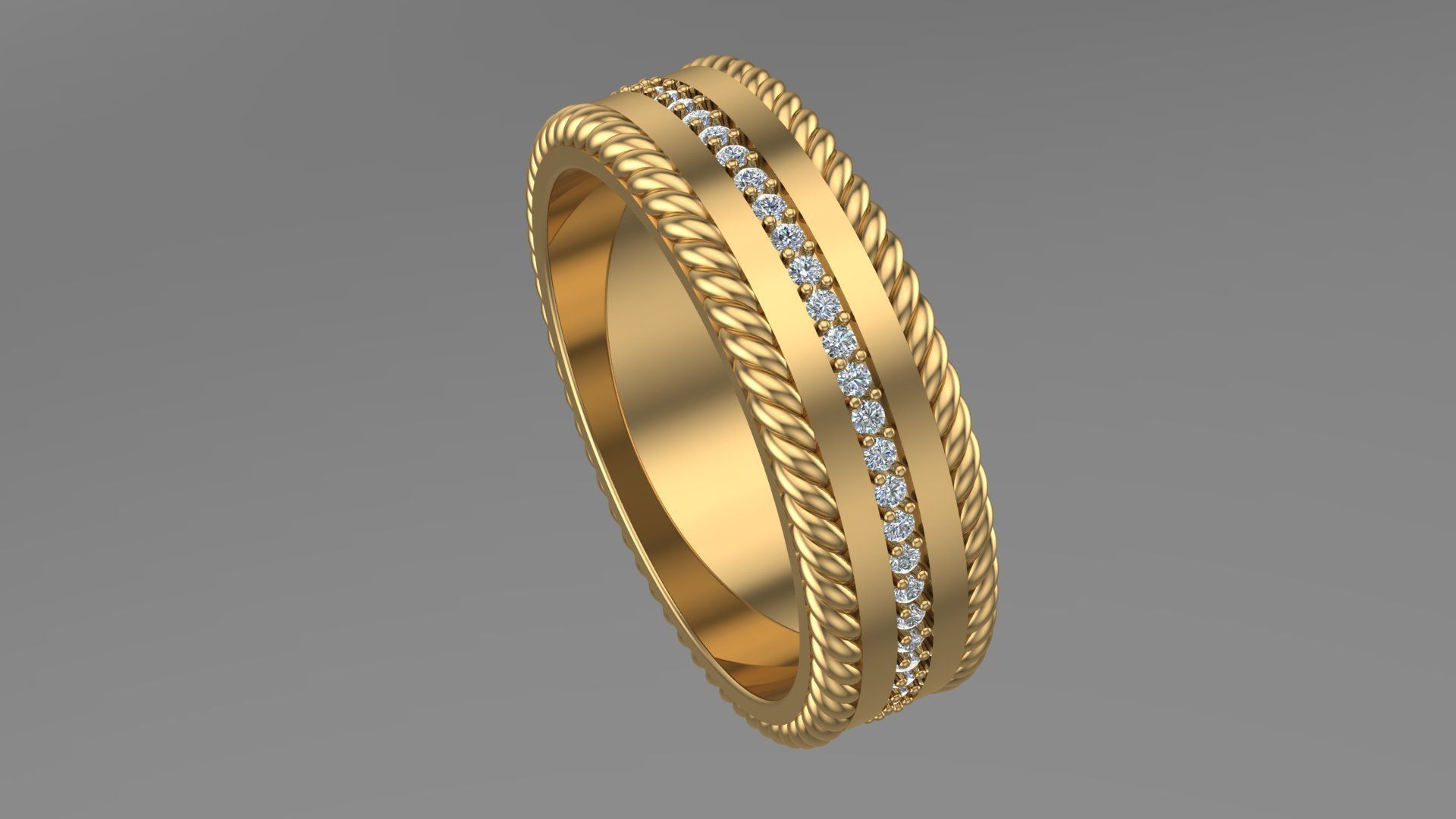 Diamond Ring  3d Printable Model 3D print model_1