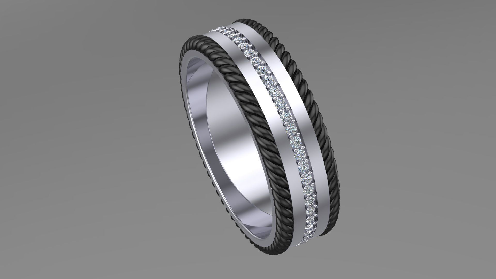 Diamond Ring  3d Printable Model 3D print model_2