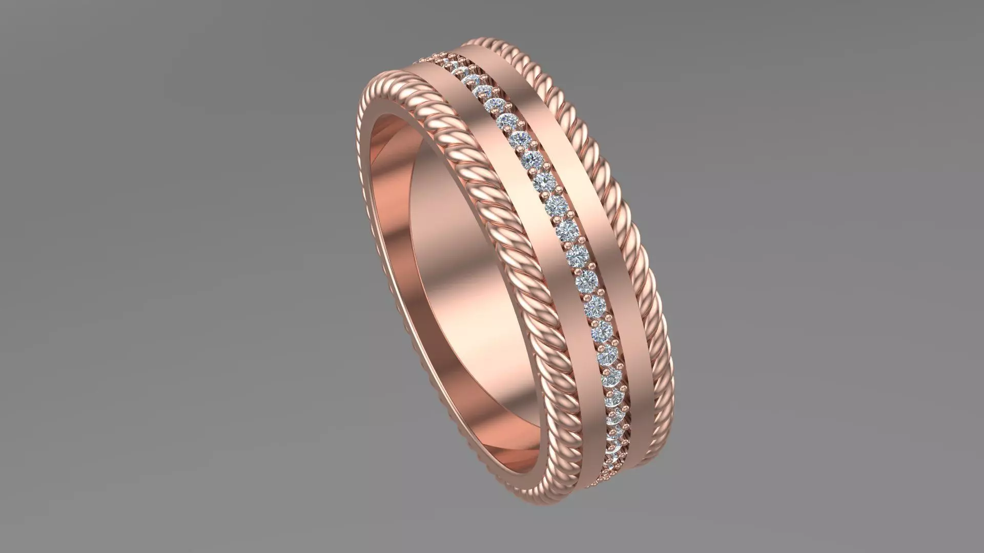 Diamond Ring  3d Printable Model 3D print model_0