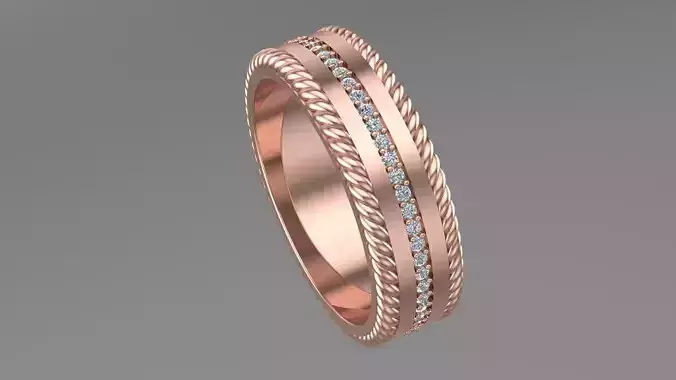 Diamond Ring  3d Printable Model