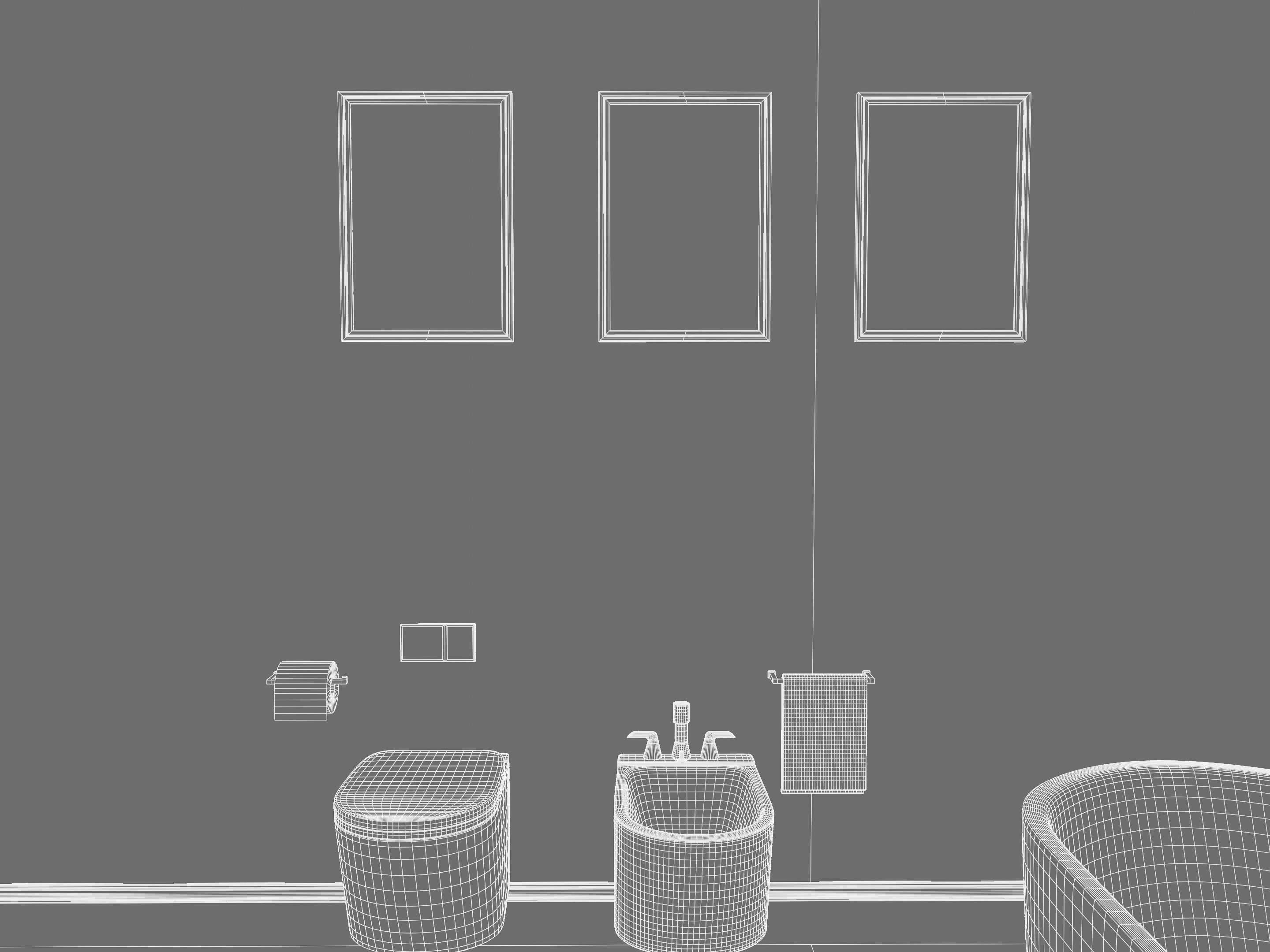 Realistic bathroom interior 3D model_6