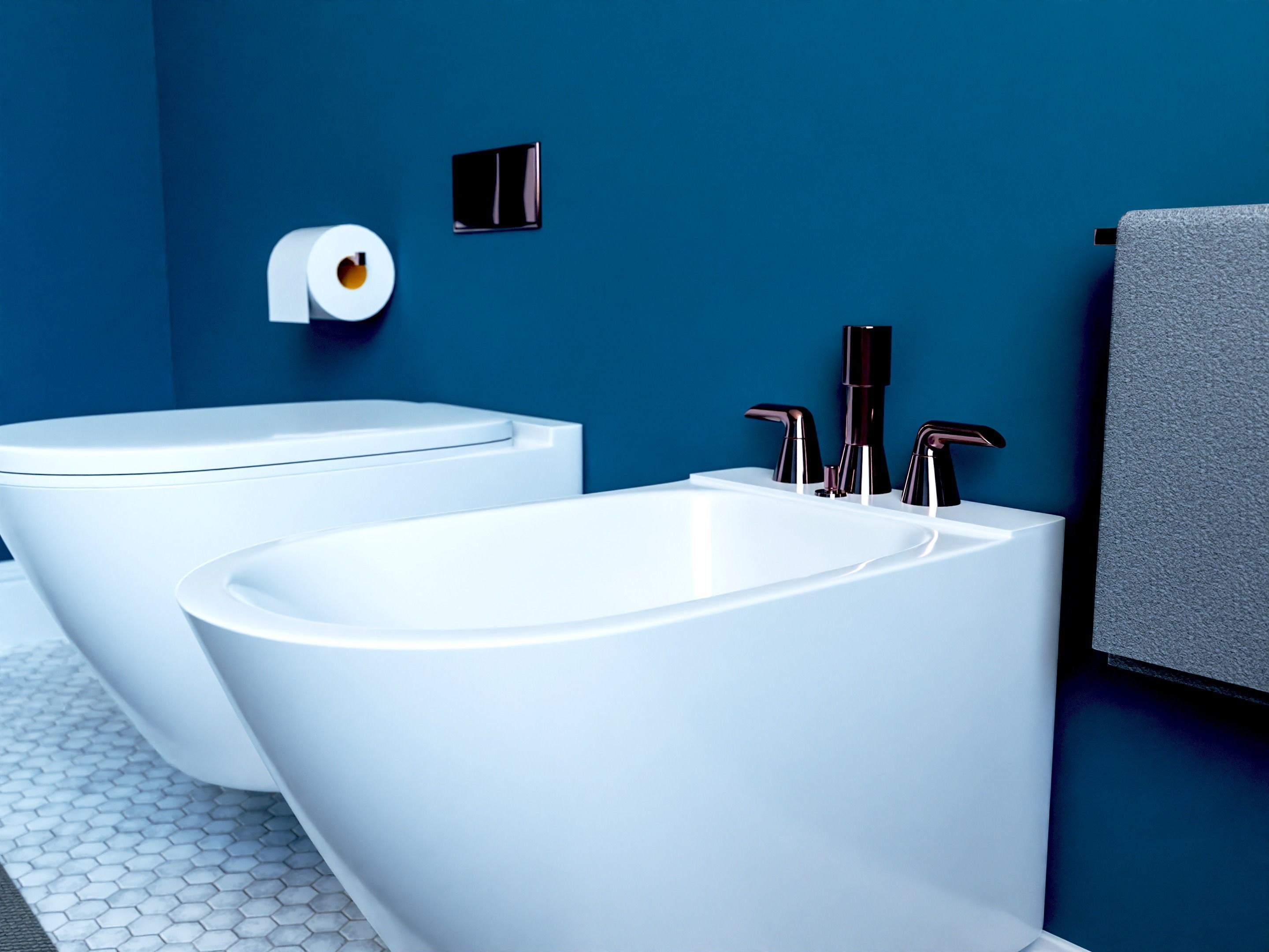 Realistic bathroom interior 3D model_5