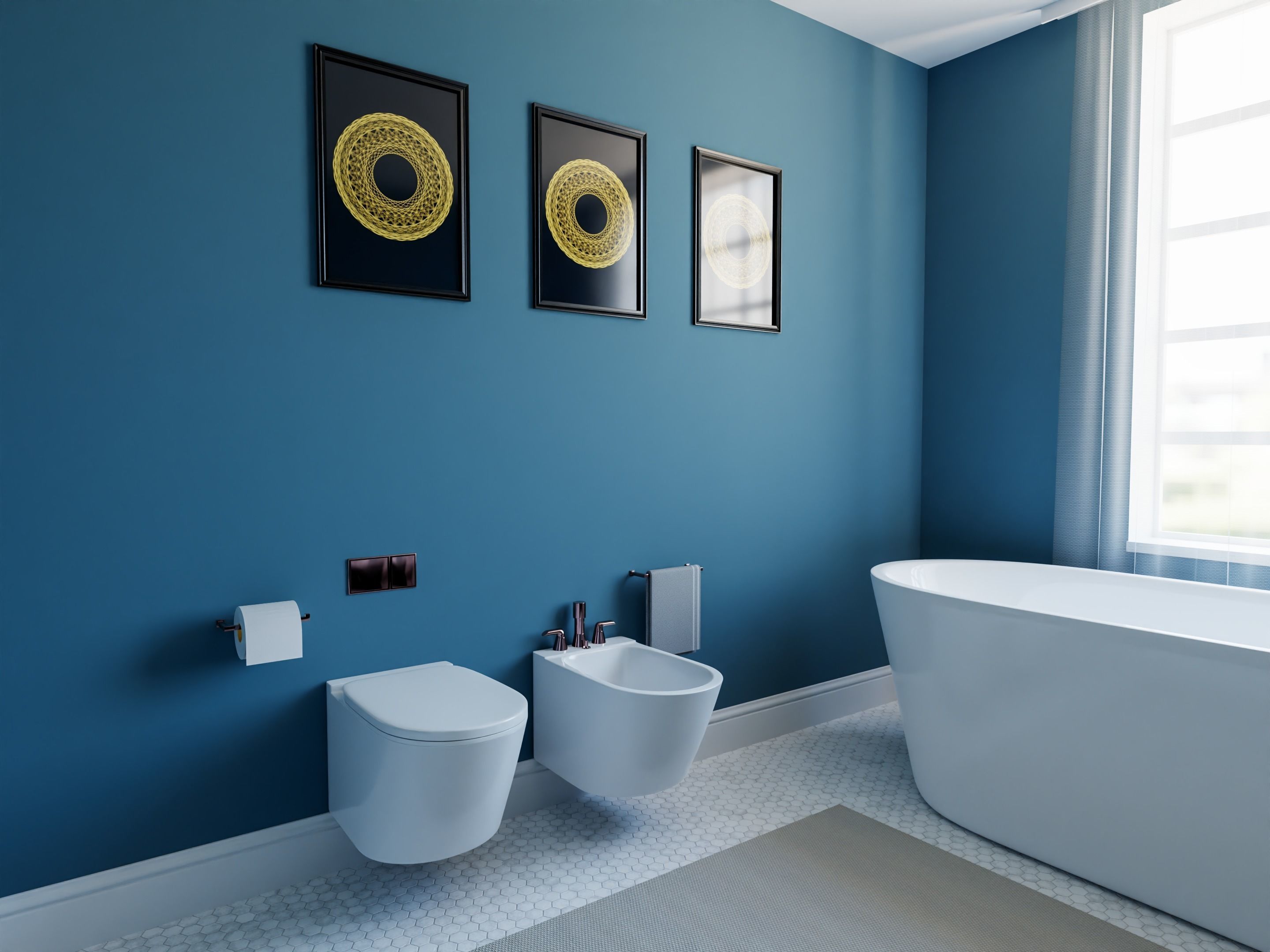 Realistic bathroom interior 3D model_2