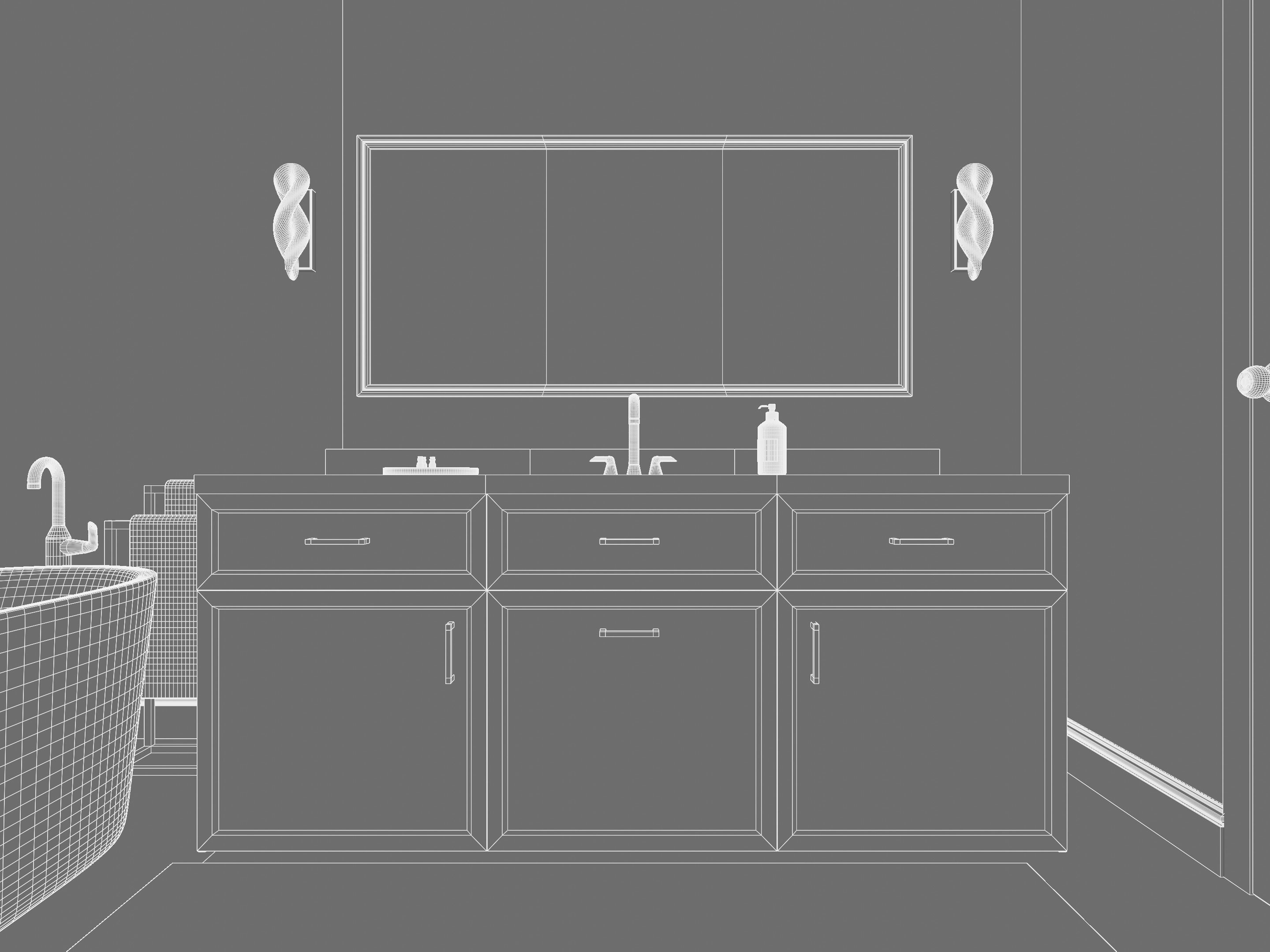 Realistic bathroom interior 3D model_7