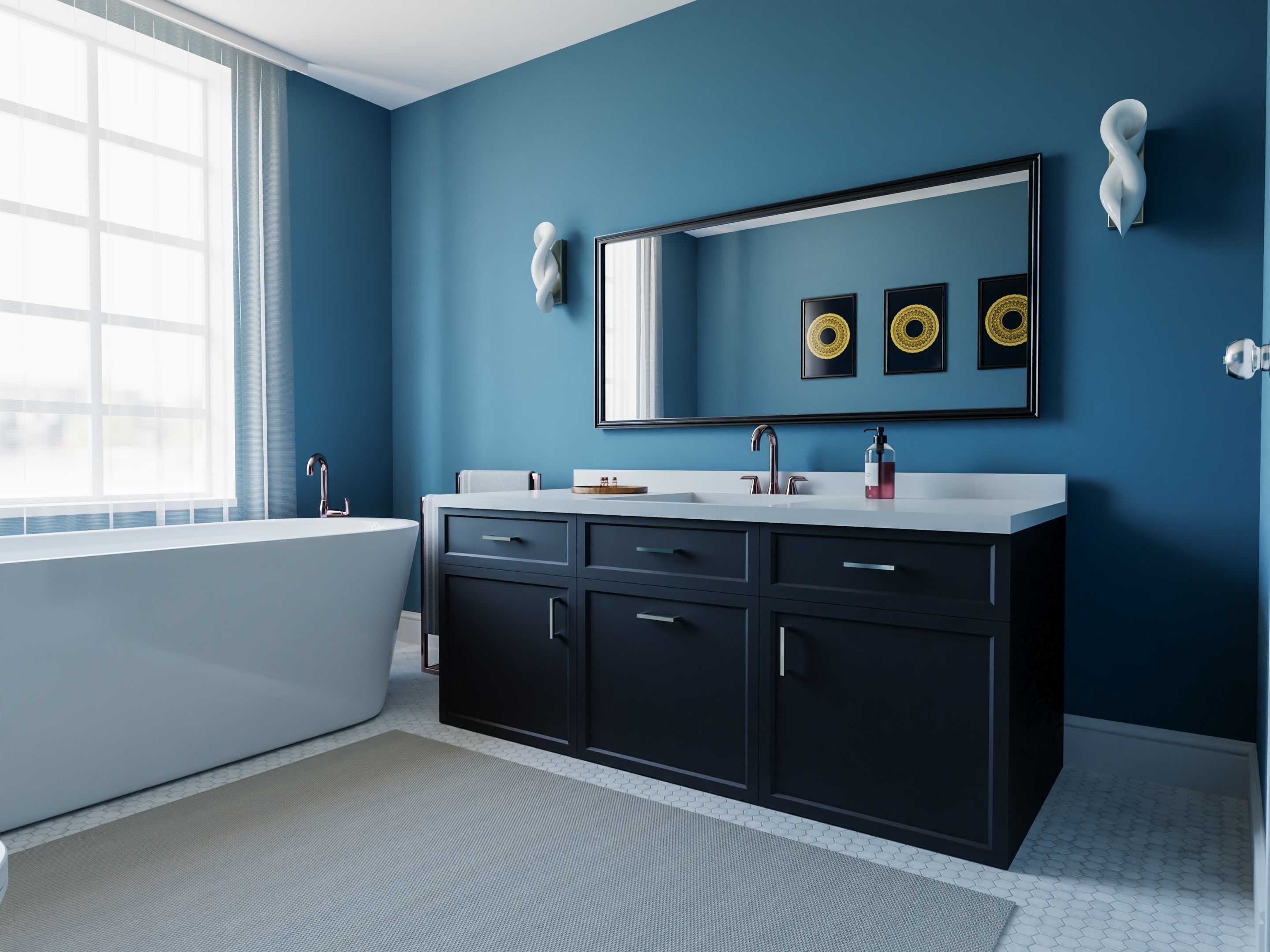 Realistic bathroom interior 3D model_1