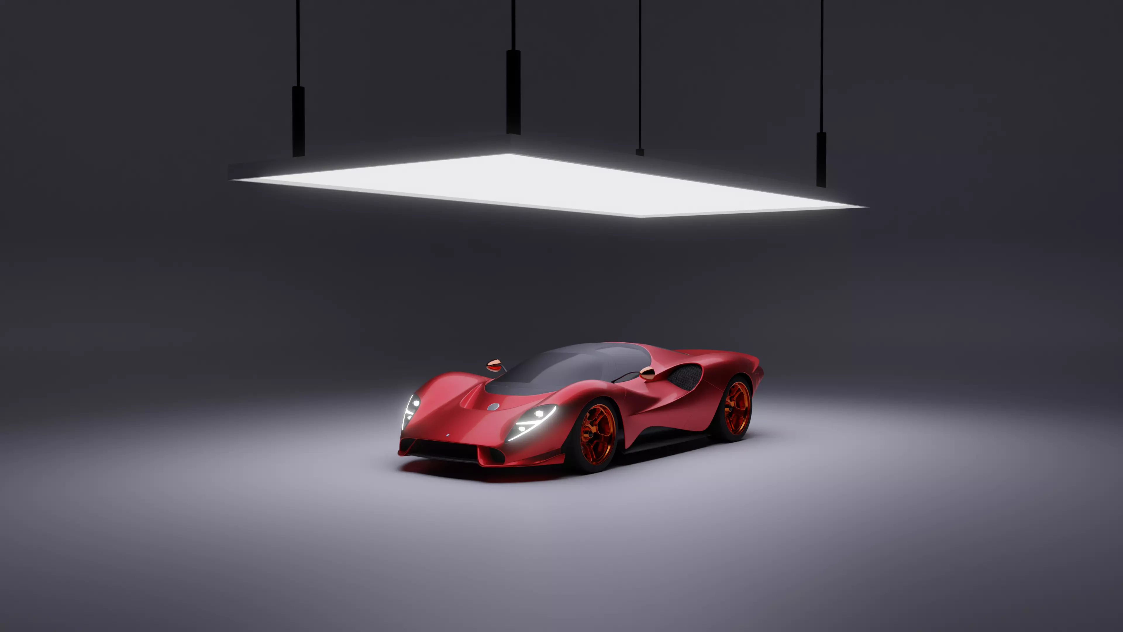 DeTomaso P72 High Poly Low-poly 3D model