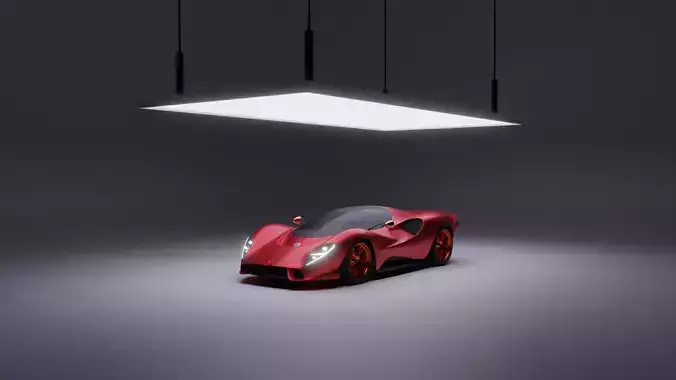 DeTomaso P72 High Poly Low-poly 3D model