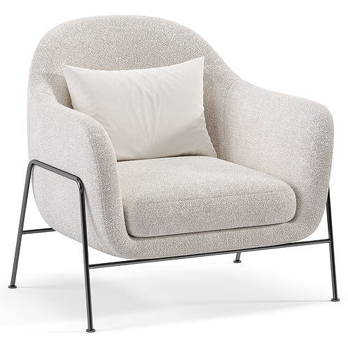Wiley Ivory Armchair By Interiorsecrets 3D model