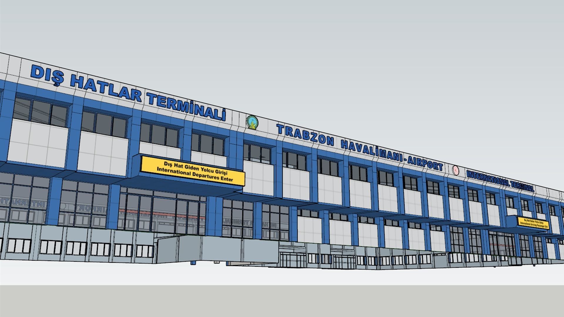 LTCG - Trabzon Airport - International Passenger Terminal Low-poly 3D model_7