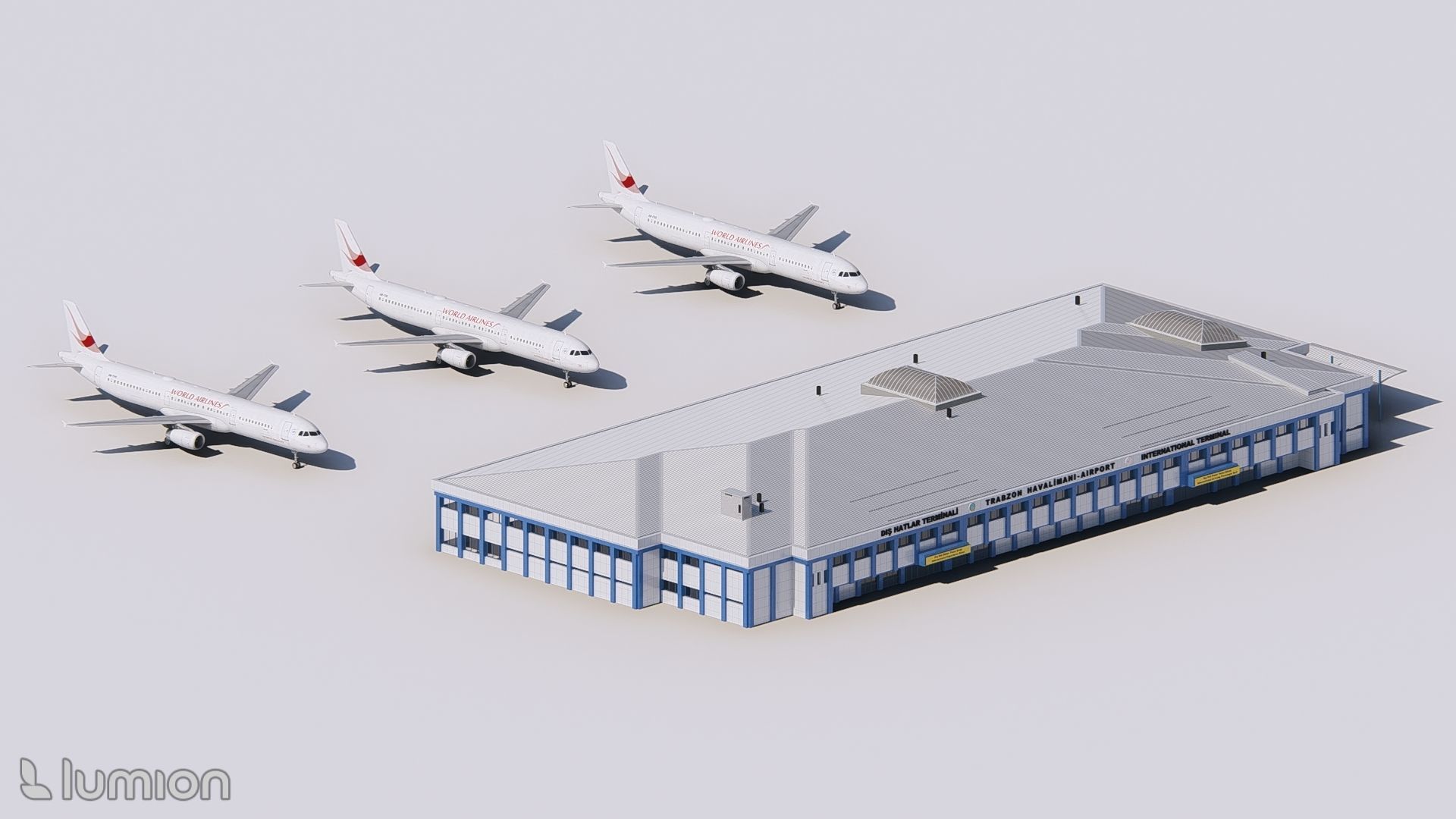 LTCG - Trabzon Airport - International Passenger Terminal Low-poly 3D model_5
