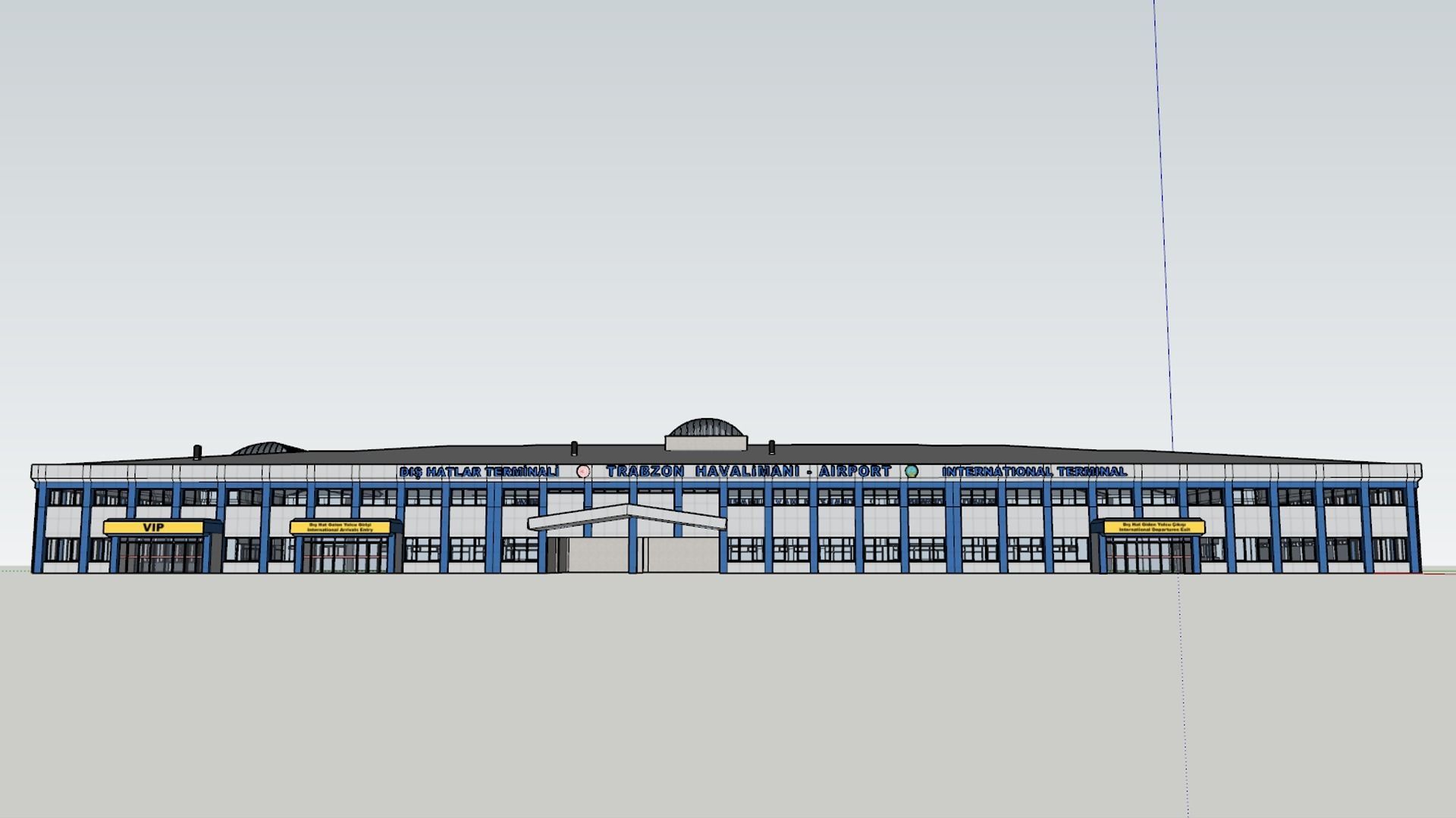 LTCG - Trabzon Airport - International Passenger Terminal Low-poly 3D model_8