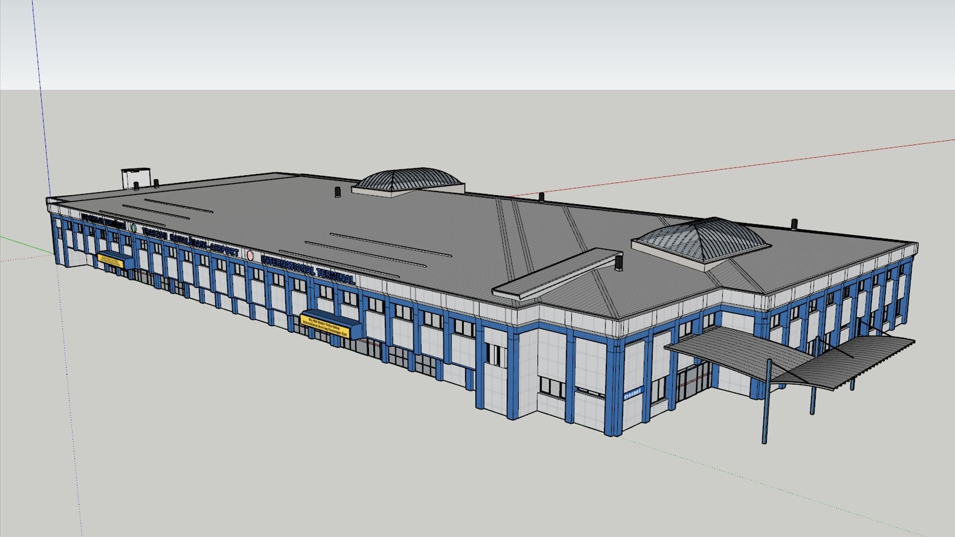 LTCG - Trabzon Airport - International Passenger Terminal Low-poly 3D model_6