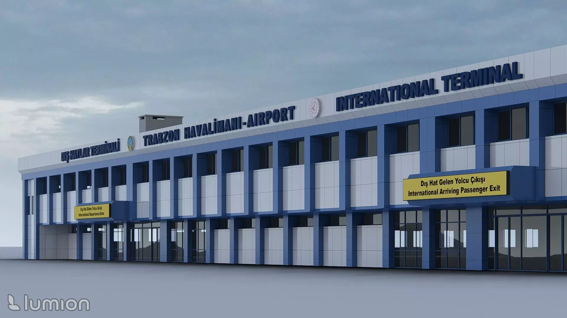 LTCG - Trabzon Airport - International Passenger Terminal Low-poly 3D model_0