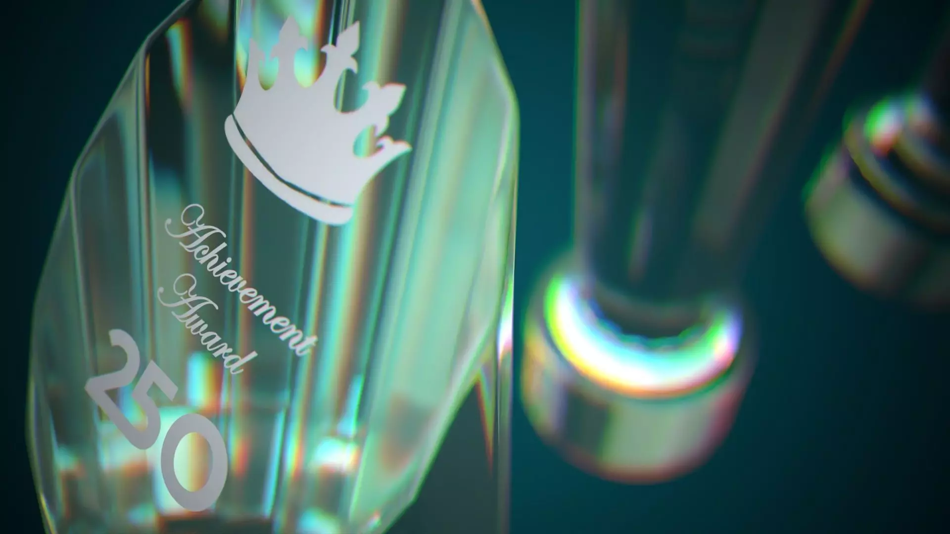 Glass award animation 3D model