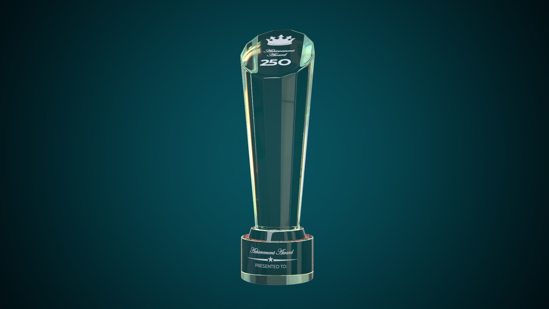 Glass award animation 3D model animated | CGTrader