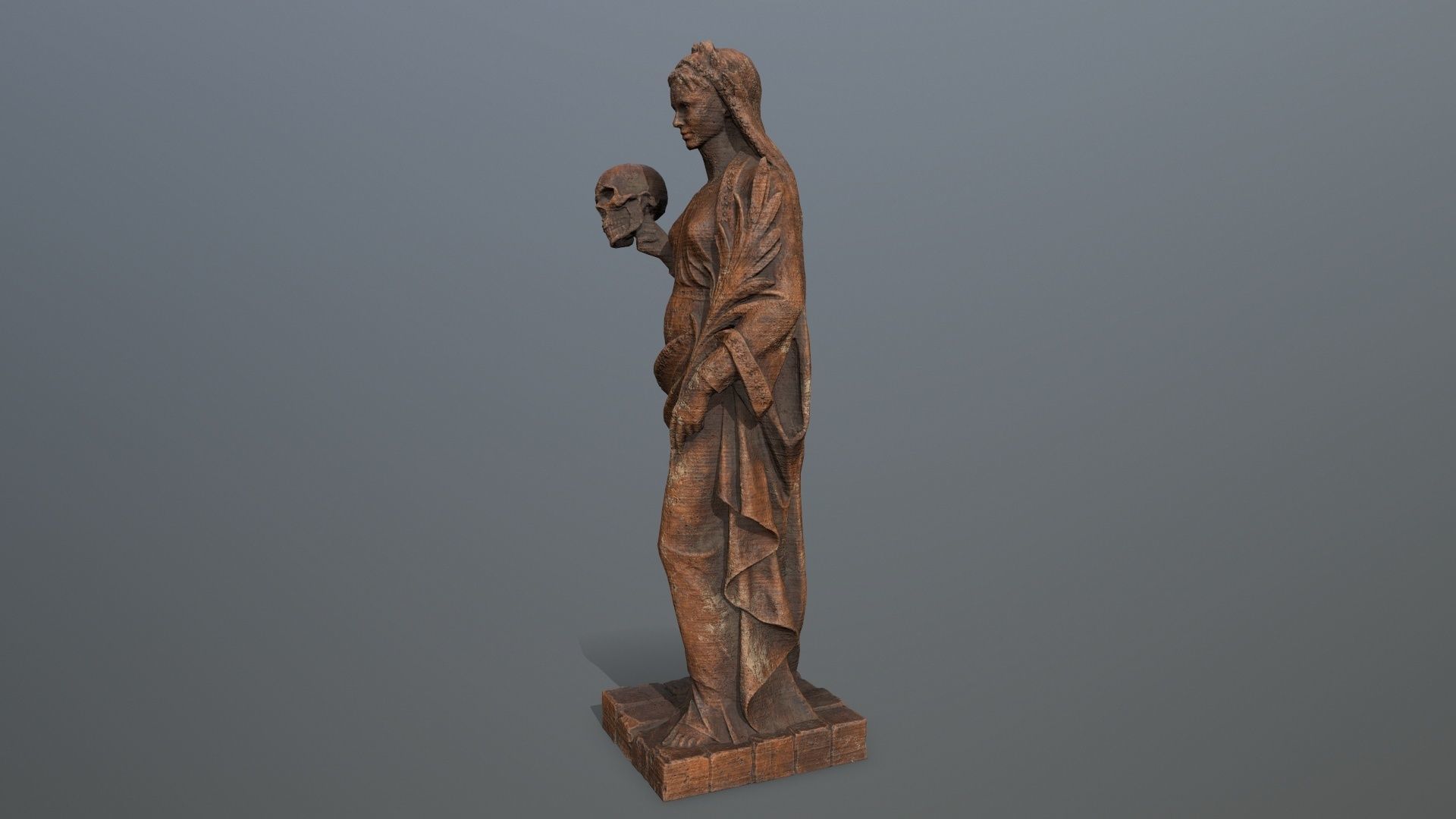 statue afrodit Low-poly 3D model_3