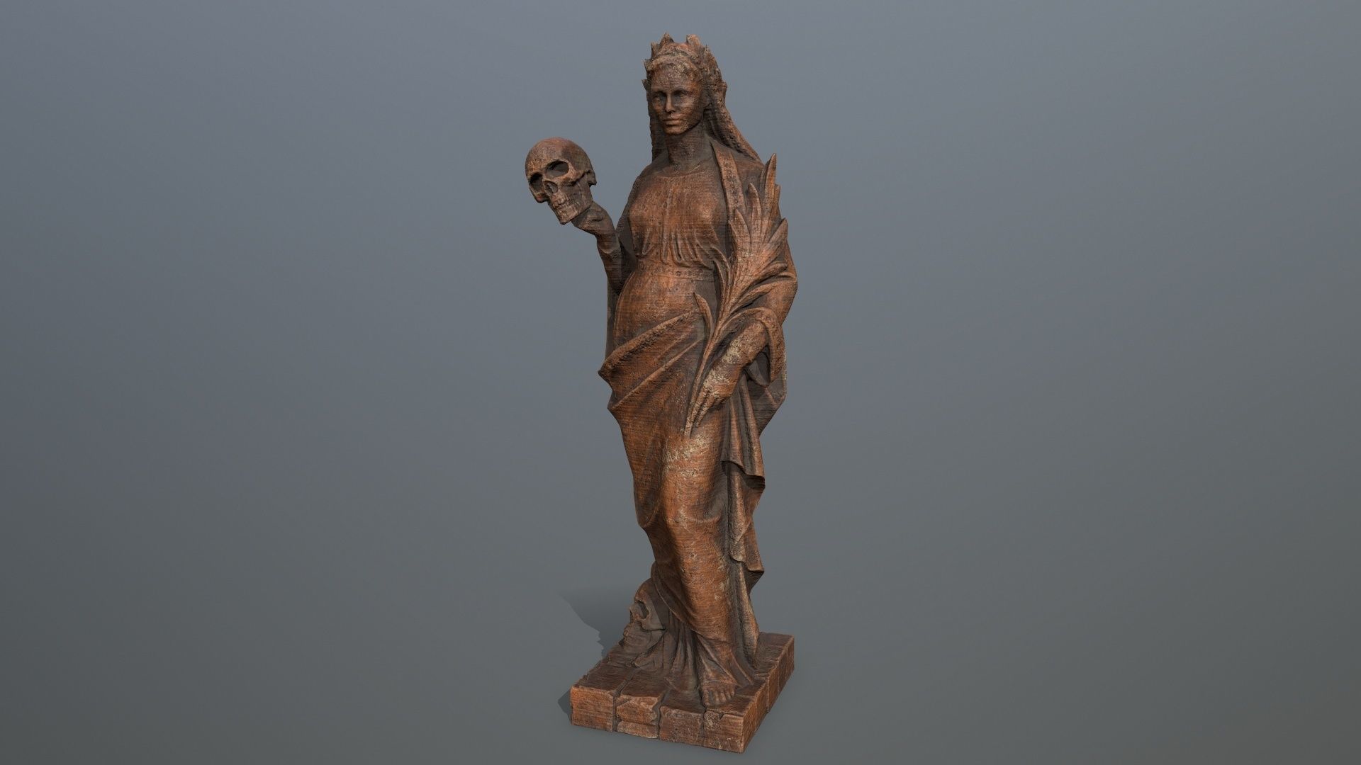 statue afrodit Low-poly 3D model_2